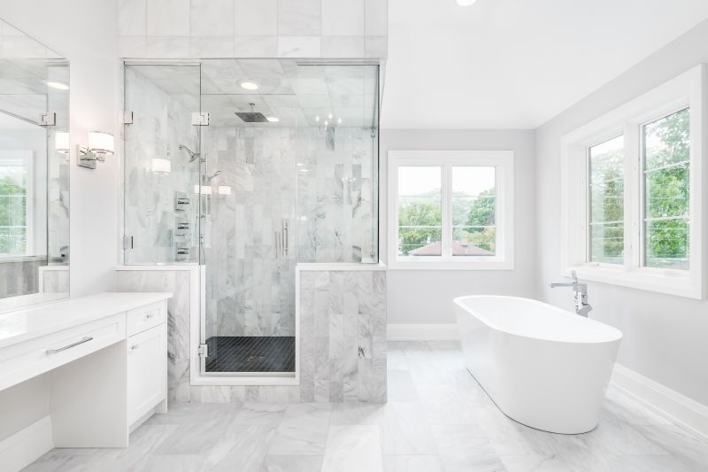 Marble Accent Wall in Shower